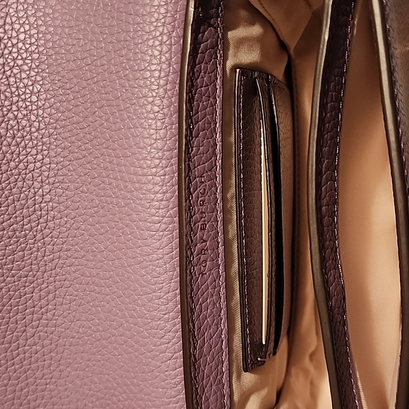 Tory Burch Olivia Pebbled Purple Leather Bag - Picture 6 of 9